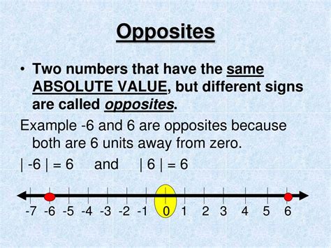 Opposites And Absolute Value Worksheet
