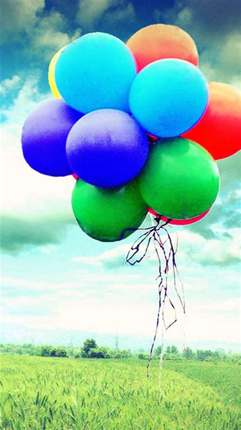 Colorful Flying Balloons Iphone 8 Wallpapers Free Download