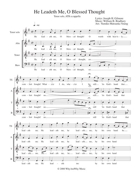 He Leadeth Me Sheet Music Joseph H Gilmore William B Bradbury 3