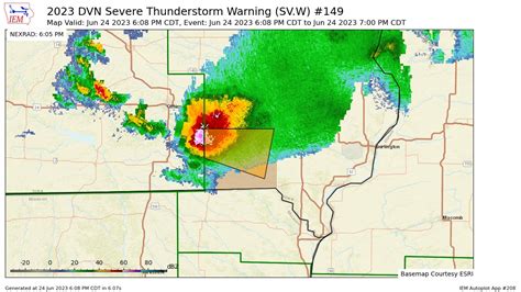 Bob Waszak On Twitter Dvn Issues Severe Thunderstorm Warning Damage