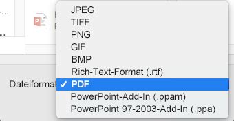 Doch auch powerpoint selbst hält schon eine möglichkeit bereit: Speichern von PowerPoint-Präsentationen als PDF-Datei ...