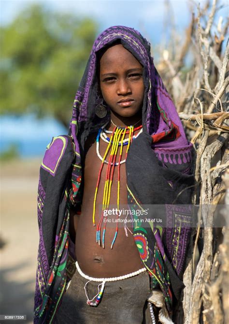 Portrait Of An Erbore Tribe Girl Omo Valley Murale Ethiopia On