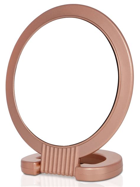 Double Sided Pedestal Mirror Stand Vanity Round Mirror With 1x And 5x