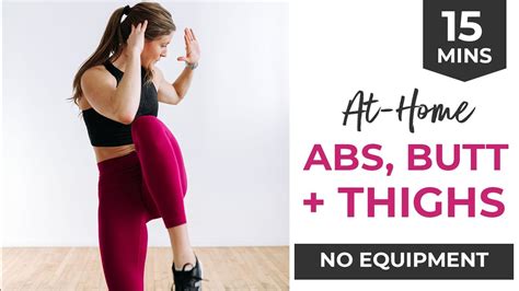 Minute Abs Butt And Thigh Workout No Equipment Youtube