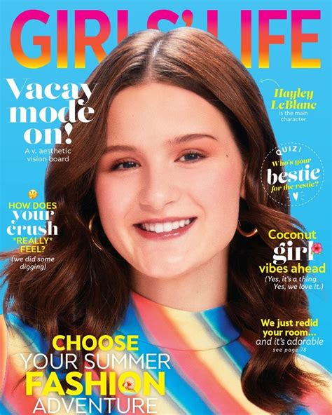 Hayley Leblanc Girls Life Magazine Junejuly 2022 Issue Celebmafia