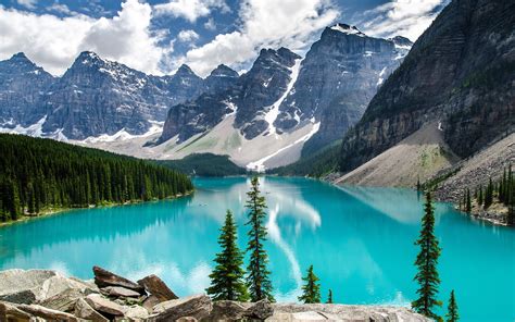 Desktop Wallpapers Banff Canada Moraine Lake Alberta 3840x2400