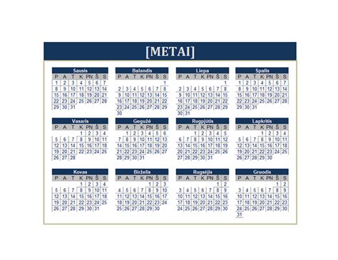 Mokslo metų kalendorius
