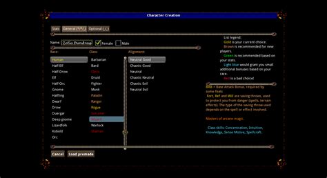 Tabbed Character Creation Image The Veins Of The Earth Mod For Tales