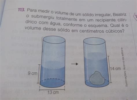 Para Medir O Volume De Um Sólido Irregular Beatriz O Submergiu