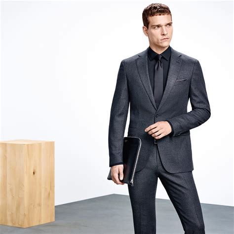 14 Fitted Single Breasted Dark Gray Suit Stylemann