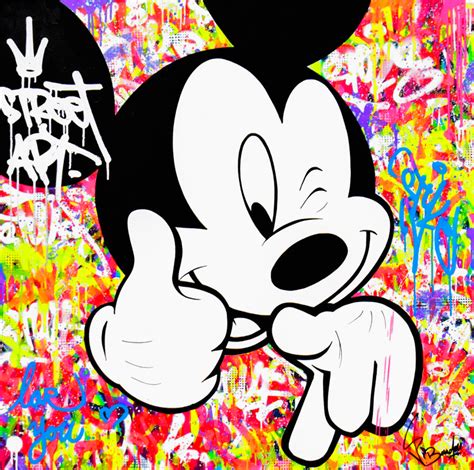 Mickey Art By Vincent Bardou 2019 Painting Acrylic Graffiti Spray