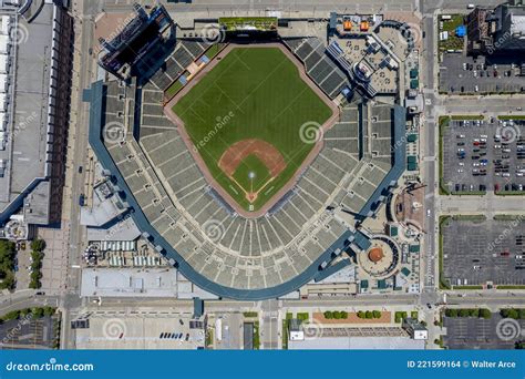 Aerial View Of The Detroit Tigers Home Comerica Park Editorial Stock