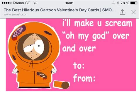 Kenny Valentines Card Xd South Park Valentines Cards Valentine Day