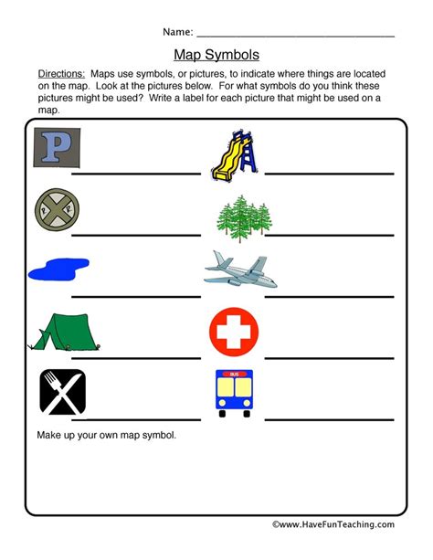 Map Symbols Worksheet By Teach Simple