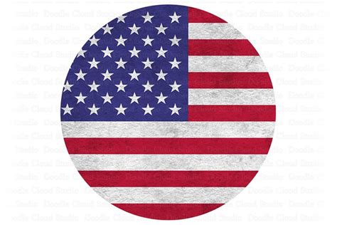 USA American Flag Circle PNG, 4th of July PNG, Memorial Day. (557129