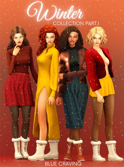 Sims 4 Cc Winter Collection Part 1 This Is The Blue Craving
