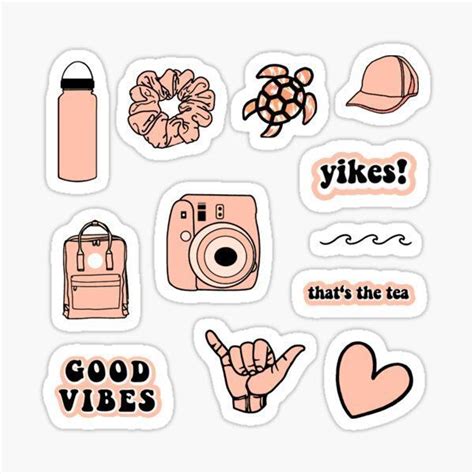 Aesthetic Stickers Tumblr Stickers Aesthetic Stickers Preppy Stickers