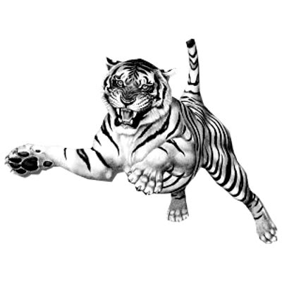 Jumping Tiger Clipart Transparent PNG StickPNG