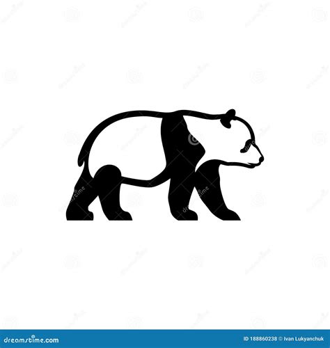 Panda Bear Silhouette Stock Vector Illustration Of Cartoon 188860238