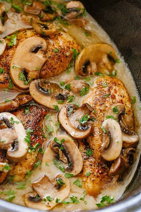 Remove the chicken, and scrape off browned bits (means deglazing). Slow Cooker Chicken Marsala - Creamy, delicious, mushroom ...