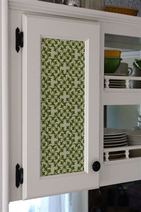 15 Inspirational Ideas For Using Fabric In The Kitchen Diy Cabinet