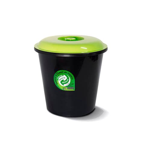 Cesto Tacho Basura Eco Reciclaje Tapa Verde Lts Colombraro