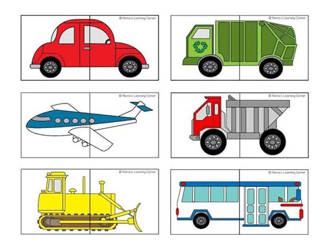 Transportation Preschool Transportation Puzzles Transportation Activities