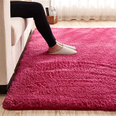 Plush Velvet Carpet Livingroom Soft Shaggy Carpet Bedroom Sofa Coffee