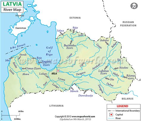 Lithuania River Map