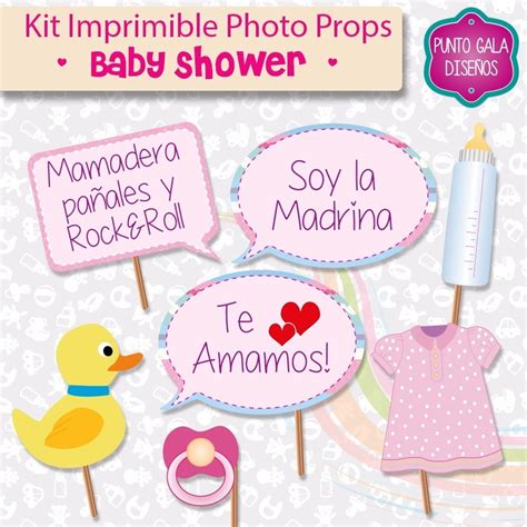 Photo Props Imprimible Baby Shower Nena Cartelitos Fotos 13000 En