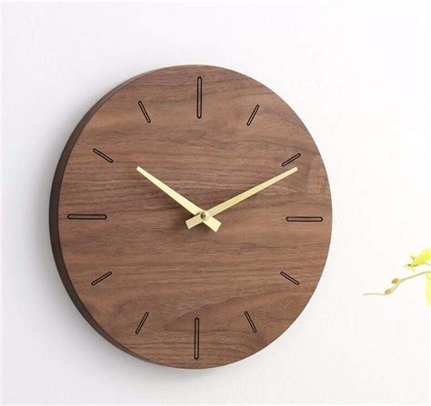 Minimalist Round Mid Century Modern Wall Clock Rounf Large