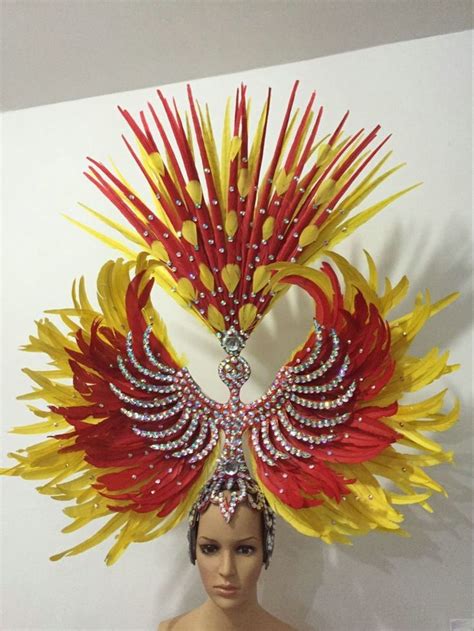 Samba Dance Carnival Cosplay Costumes Headpieces Diamond Feather