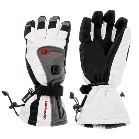 Ultrasport Mens Heated Ski Gloves Battery Heated Gloves