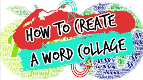 How To Create A Word Collage Using Word Art Youtube