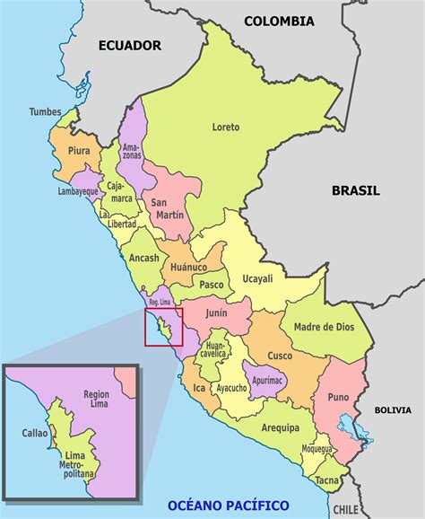 Mapa Del Peru Y Sus Departamentos World Map Riset