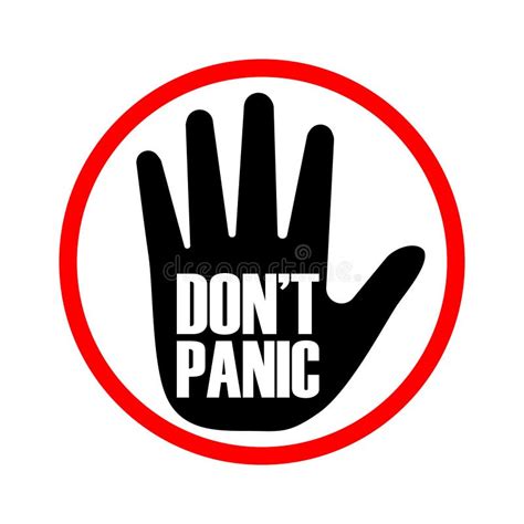 Don T Panic Icon Editable Stroke Stock Vector Illustration Of