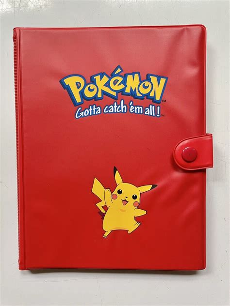 Vintage Red Pokemon Tcg Binder With Pikachu By Toysite New And Original