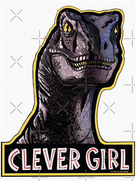 Clever Girl Jurassic Park Raptor Sticker For Sale By Kplawler