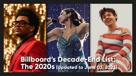 Billboards Decade End List The 2020s Updated To June 03th 2023