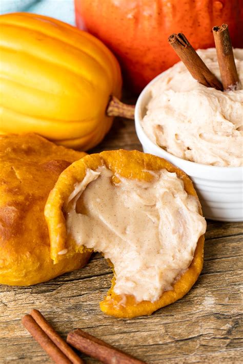 Fried Pumpkin Scones With Cinnamon Cream Cheese Butter