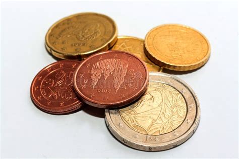 European Coins Of Different Denominations Stock Photo Image Of