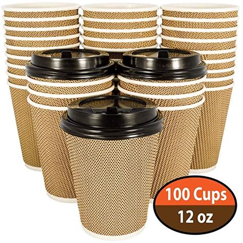 Pack Ozbsp Premium Disposable Coffee Cups With Lids Oz Stylish