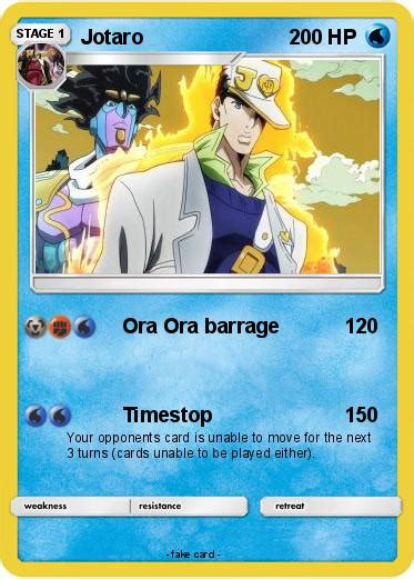 Pokémon Jotaro 72 72 Ora Ora Barrage My Pokemon Card