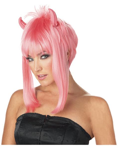 Devilicious Wig Pink Punk Devil Costume Accessory