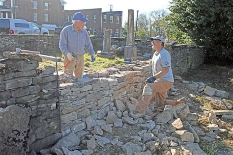 Stone Masons Repair Historic Cemetery Wall News News