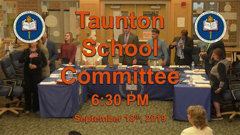 Taunton School Committeeseptember 18th 2019 Youtube