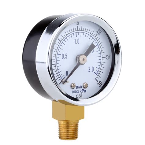 0~30psi 0~2bar Mini Pressure Gauge Dial Air Compressor Meter Hydraulic