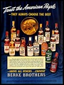 1945 Berke Brothers Alcohol Vintage PRINT AD Liqueurs Brandies American ...