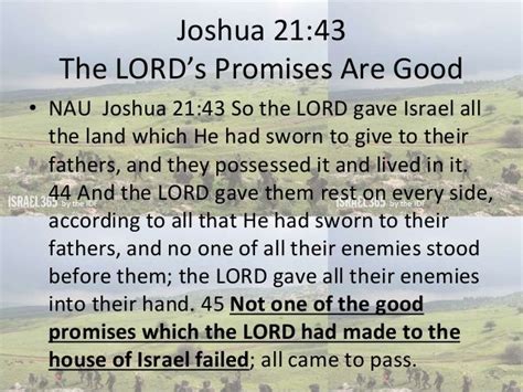 Joshua 23 24 God Keeps His Covenants No Promises Failed Yet Future