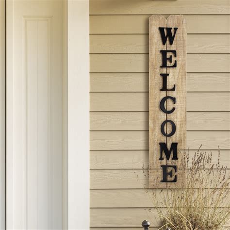 August Grove® Lidgett Wooden Welcome Sign Wall Décor And Reviews Wayfair
